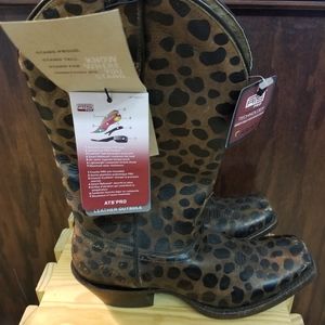 Ariat Womens Leopard Print Square Toe Boots